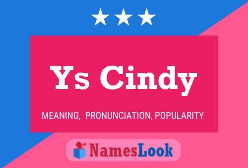 Ys Cindy Name Poster