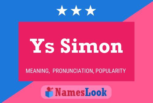 Ys Simon Name Poster