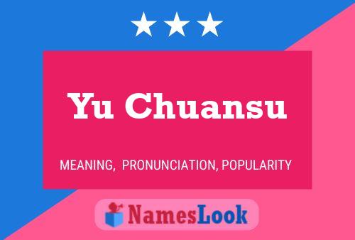 Yu Chuansu Name Poster