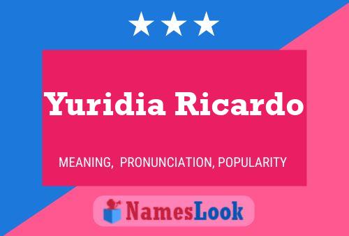 Yuridia Ricardo Name Poster