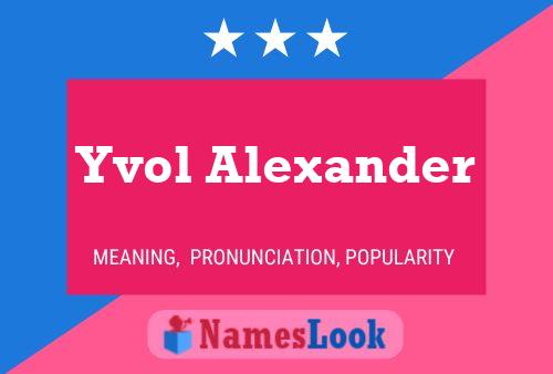 Yvol Alexander Name Poster