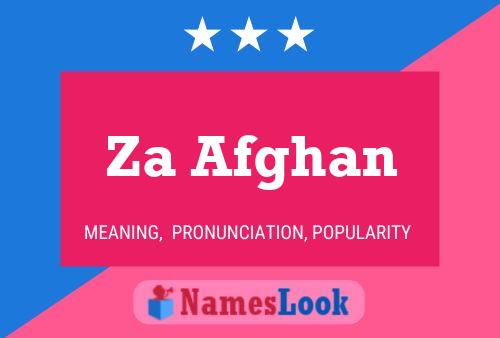 Za Afghan Name Poster