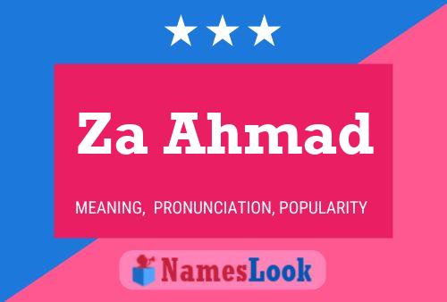 Za Ahmad Name Poster