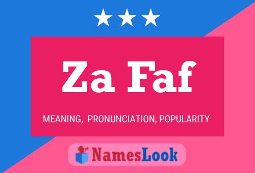 Za Faf Name Poster