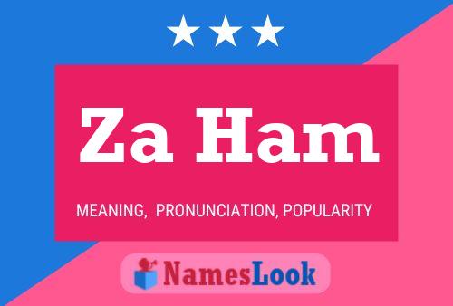 Za Ham Name Poster