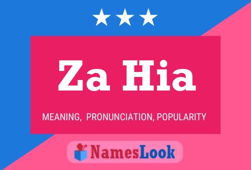 Za Hia Name Poster