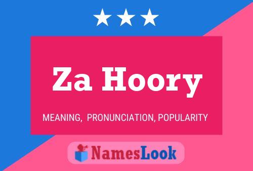 Za Hoory Name Poster