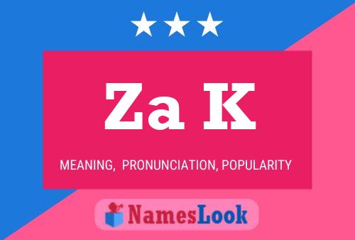 Za K Name Poster