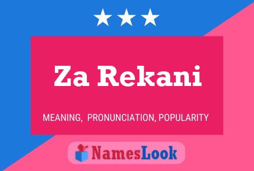 Za Rekani Name Poster