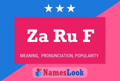 Za Ru F Name Poster