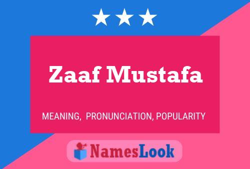 Zaaf Mustafa Name Poster