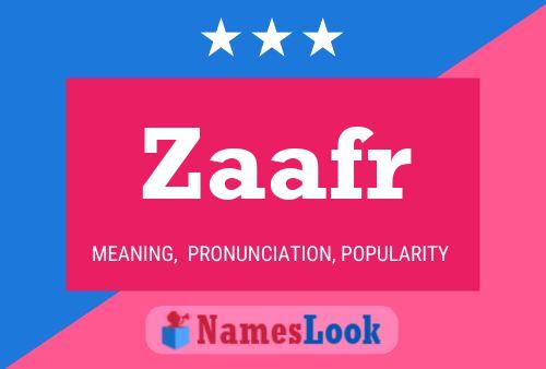 Zaafr Name Poster