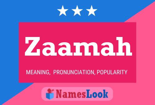 Zaamah Name Poster