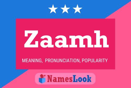 Zaamh Name Poster