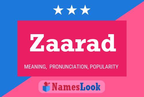 Zaarad Name Poster