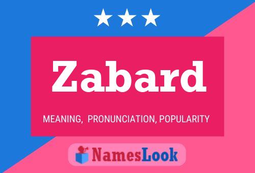 Zabard Name Poster