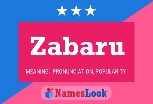 Zabaru Name Poster