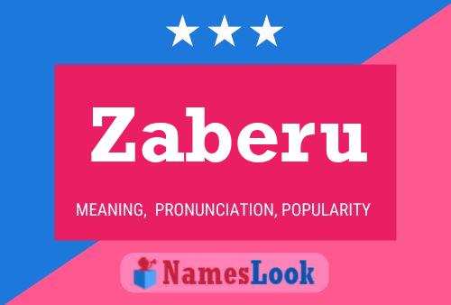 Zaberu Name Poster