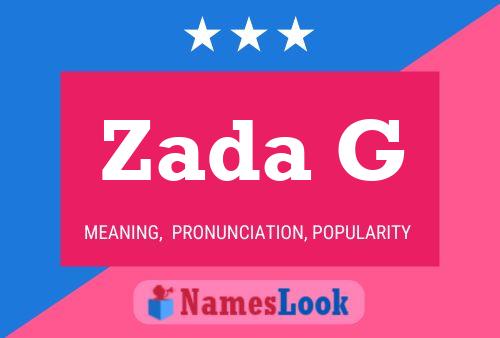 Zada G Name Poster