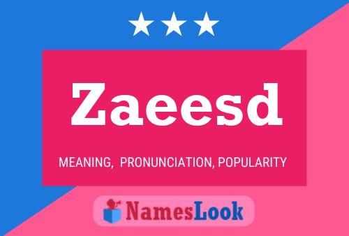 Zaeesd Name Poster