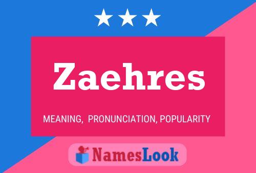 Zaehres Name Poster