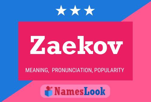 Zaekov Name Poster