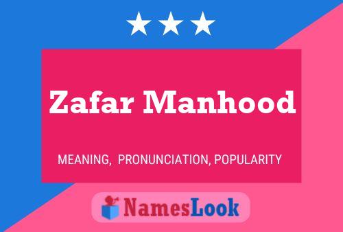 Zafar Manhood Name Poster