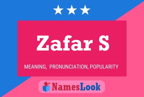 Zafar S Name Poster