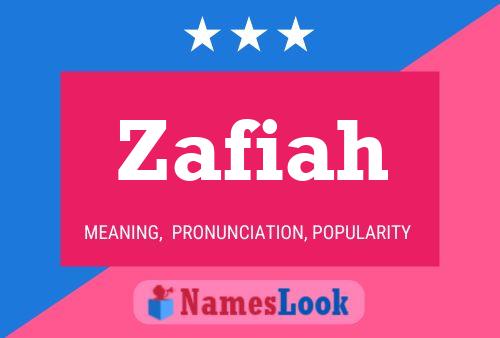 Zafiah Name Poster