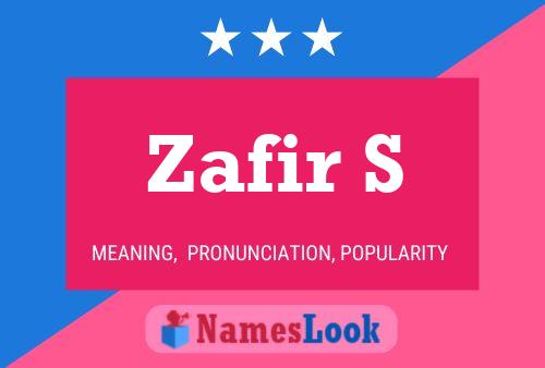 Zafir S Name Poster