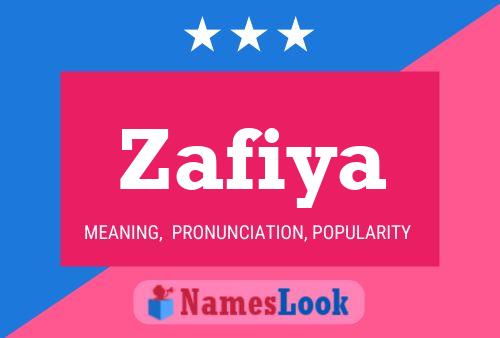 Zafiya Name Poster