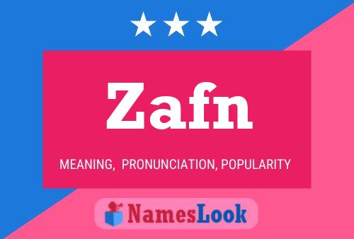 Zafn Name Poster