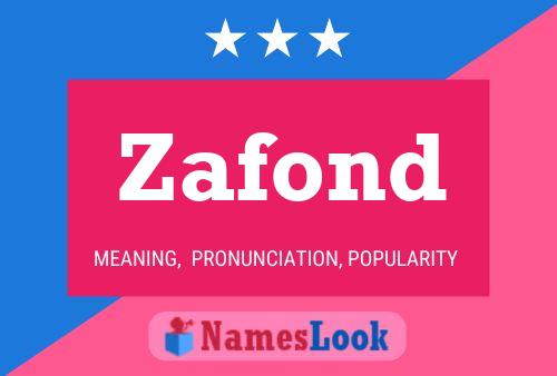 Zafond Name Poster