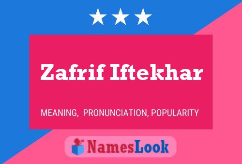 Zafrif Iftekhar Name Poster