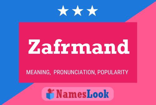 Zafrmand Name Poster