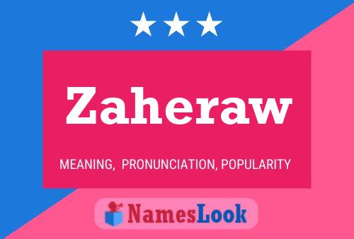 Zaheraw Name Poster