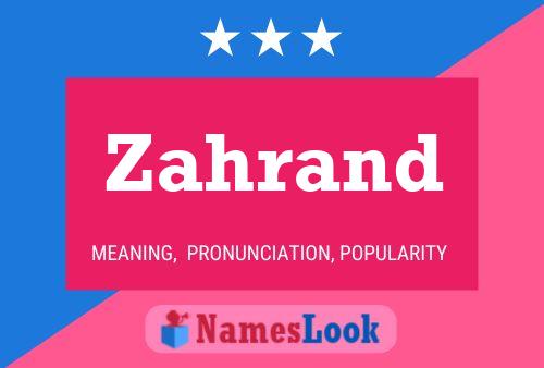 Zahrand Name Poster