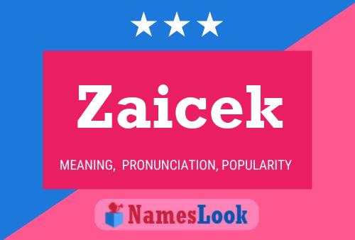 Zaicek Name Poster