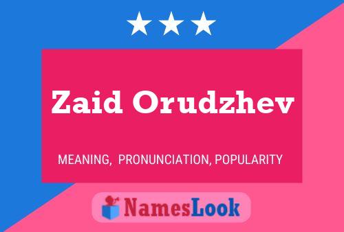 Zaid Orudzhev Name Poster