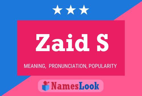 Zaid S Name Poster