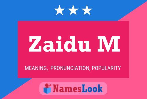 Zaidu M Name Poster