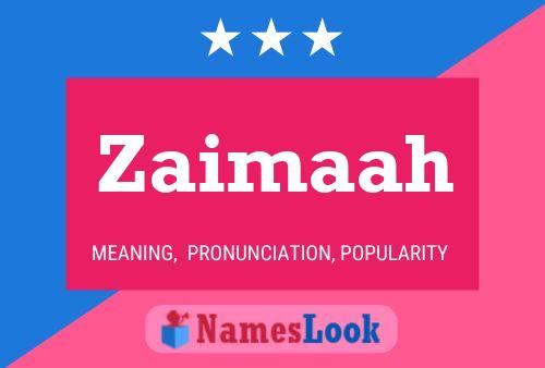 Zaimaah Name Poster