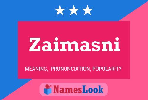 Zaimasni Name Poster