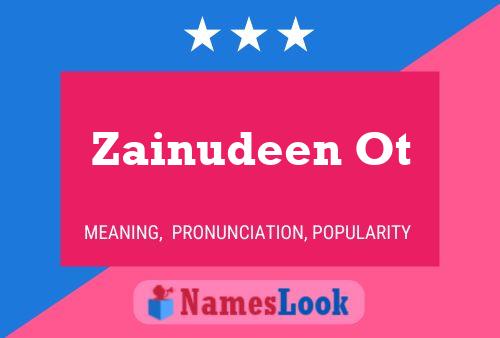 Zainudeen Ot Name Poster