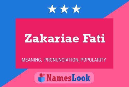 Zakariae Fati Name Poster