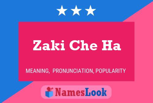 Zaki Che Ha Name Poster