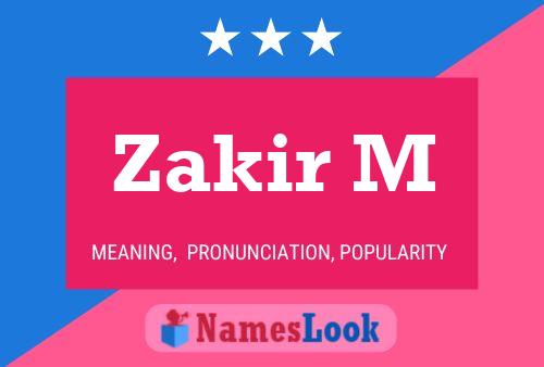 Zakir M Name Poster