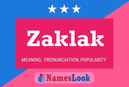 Zaklak Name Poster