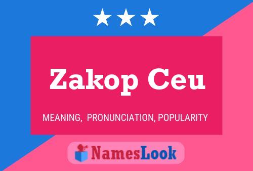 Zakop Ceu Name Poster