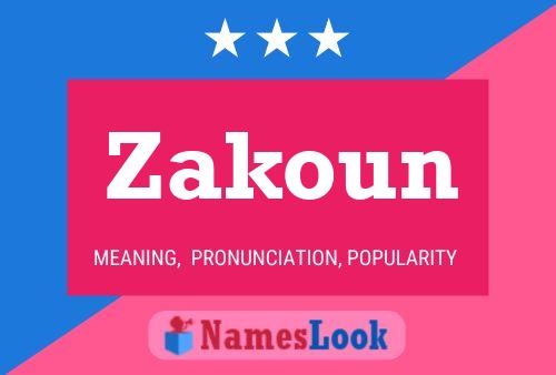 Zakoun Name Poster